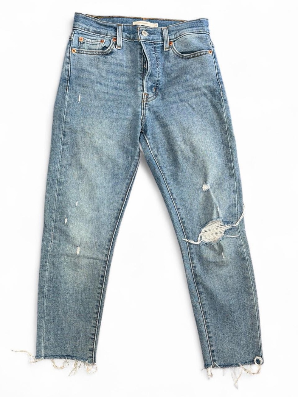 Levi's Light Blue Distressed Skinny Jeans